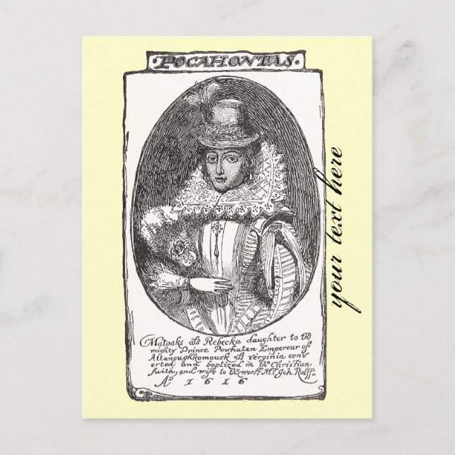 Pocahontas Postkarte (Vorderseite)