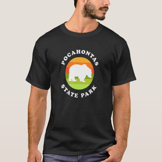 Pocahontas Staat Park Virginia Bear VA Souvenir T-Shirt (Vorderseite)