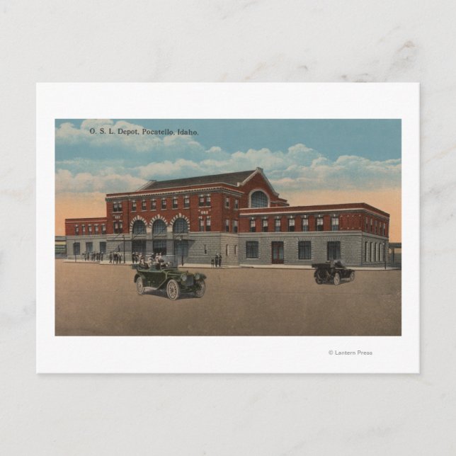 Pocatello, ID - Außenansicht des Zuges Postkarte (Vorderseite)