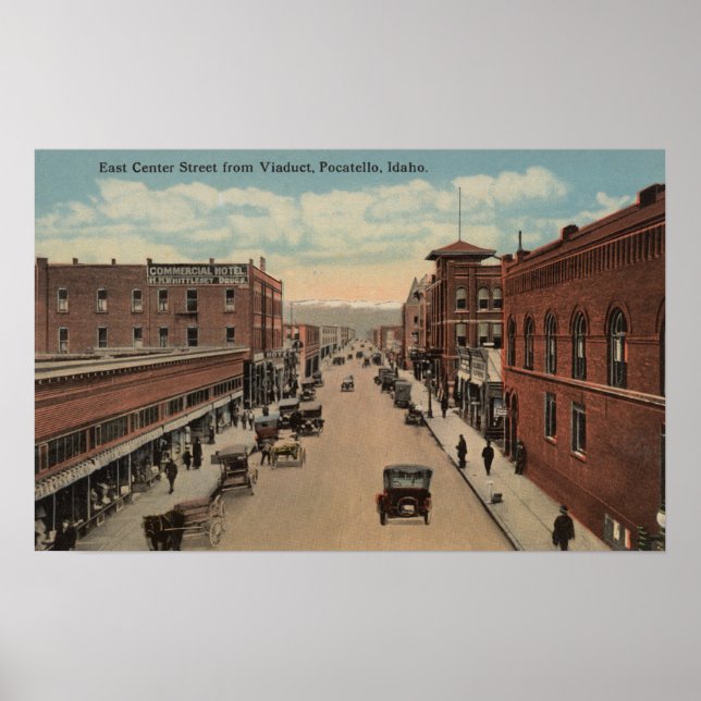 Pocatello, ID - View of E. Center Poster (Vorne)