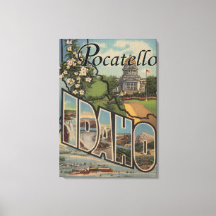 Pocatello, Idaho - Große Briefmarkenszenen Leinwanddruck