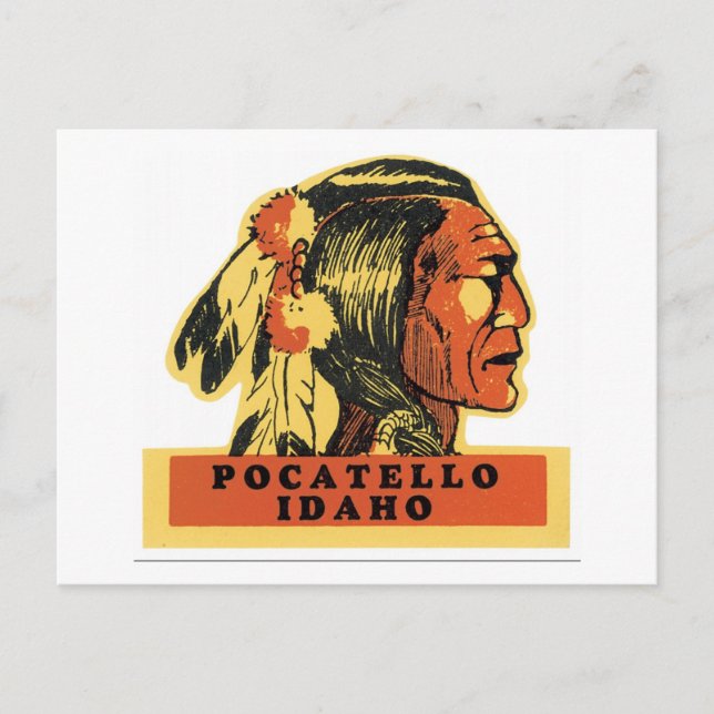 Pocatello, Idaho Postkarte (Vorderseite)