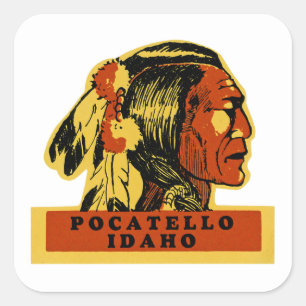 Pocatello Idaho Quadratischer Aufkleber