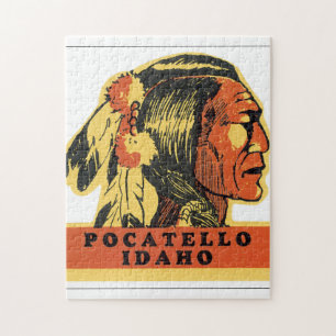 Pocatello Idaho Vintage Reiseposter Kunstwerk
