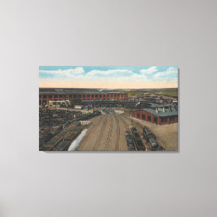 Pocatello, Identifikation - Zug-Depot-rundes Haus Leinwanddruck
