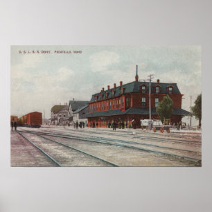Pocatello, Identifikation - Züge u. Leute um Zug Poster