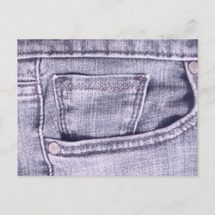Poche de Jean Bleu, Tissu, Carte Postale de Coutur