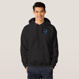 poche de sweat à capuche noir tech Quantum Eye