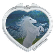 Miroir de coeur de contrat de cheval blanc
