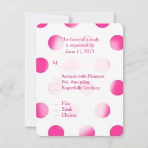 Poche rose Dot RSVP avec Entree Choice
