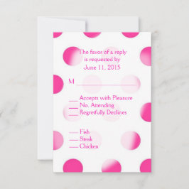 Poche rose Dot RSVP avec Entree Choice