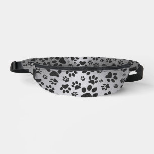 Poches de chien noir et blanc Pointe Polka en méta