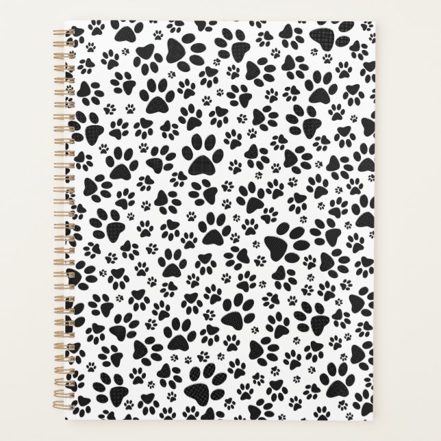 Poches de chien noir et blanc Poka Dot (Devant)
