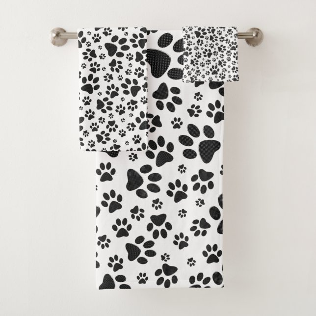 Poches de chien noir et blanc Poka Dot (En situation)