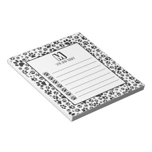 Poches de chien Noir et Blanc Polka Bloc-notes