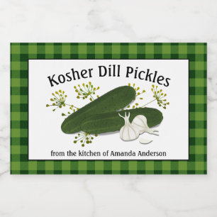 Poches de poulie Kosher Plaid H Étiquette alimenta