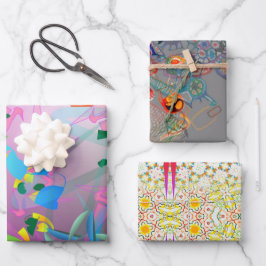 Poches plates de papier enveloppant des soeurs étr