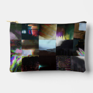 Pochette À Accessoires 1FB1F9F4 Art Mosaïque Abstrait Cyberpunk Glitch
