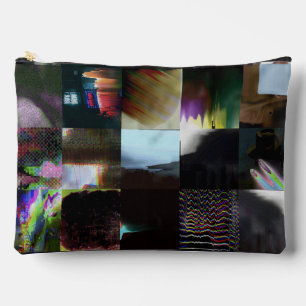 Pochette À Accessoires 1FB1F9F4 Mosaïque Abstraite d'Art Glitch Cyberpunk