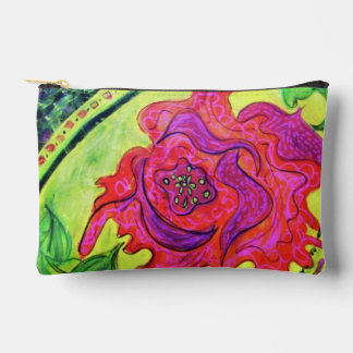 Pochette À Accessoires Abstract Rose Art Zip Pouch-Original Painting Bag