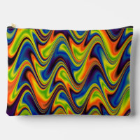 Abstrait Multicolore Ondulé Grand