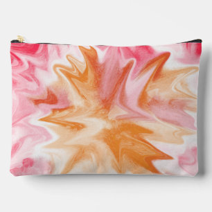 Pochette À Accessoires Abstrait Splash Orange, Rouge et Rose