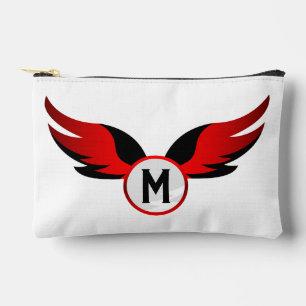 Pochette À Accessoires Aile d'aigle rouge avec nom personnalisé