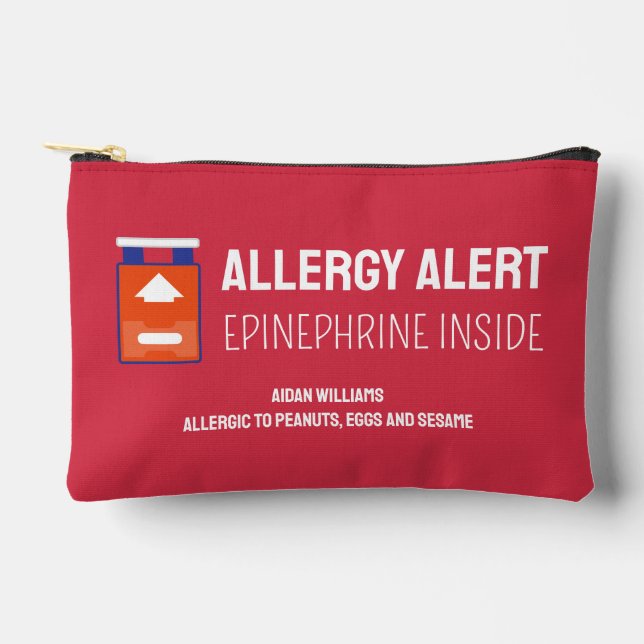 Pochette À Accessoires Alerte allergique Épinephrine Médicaments Enfants (Recto)