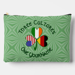 Pochette À Accessoires Allemagne Irlande États-Unis Trèfle Texte personna