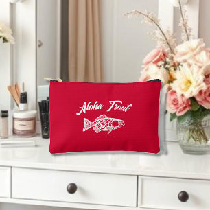 Pochette À Accessoires Aloha Truite-Rouge Hawaïenne Cerise