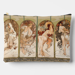 Pochette À Accessoires Alphonse Mucha Quatre Saisons Panneau Art nouveau