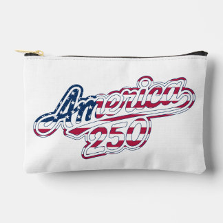 Pochette À Accessoires America 250 Flag Script Semiquincentennial Design