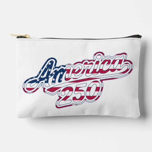 Pochette À Accessoires America 250 Flag Script Semiquincentennial Design (Recto)