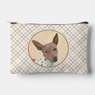 Pochette À Accessoires American Hairless Terrier Tan Peinture Chien Art