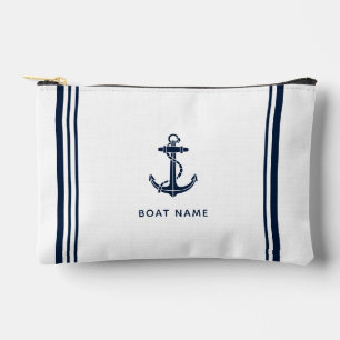 Pochette À Accessoires Ancre de bateau personnalisée et nom