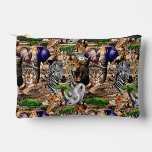 Pochette À Accessoires Animaux sauvages de la Savane africaine