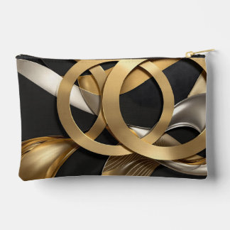 Pochette À Accessoires Anneaux d'or Art Abstrait - Design moderne de luxe