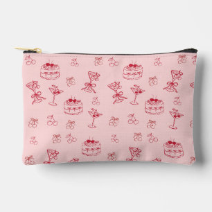 Pochette À Accessoires Anniversaire Cerise sur le Gâteau