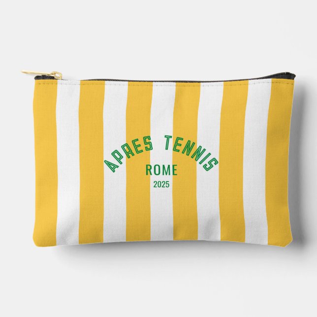 Pochette À Accessoires Apres Tennis Rome 2025 Cabana Jaune Bande (Recto)