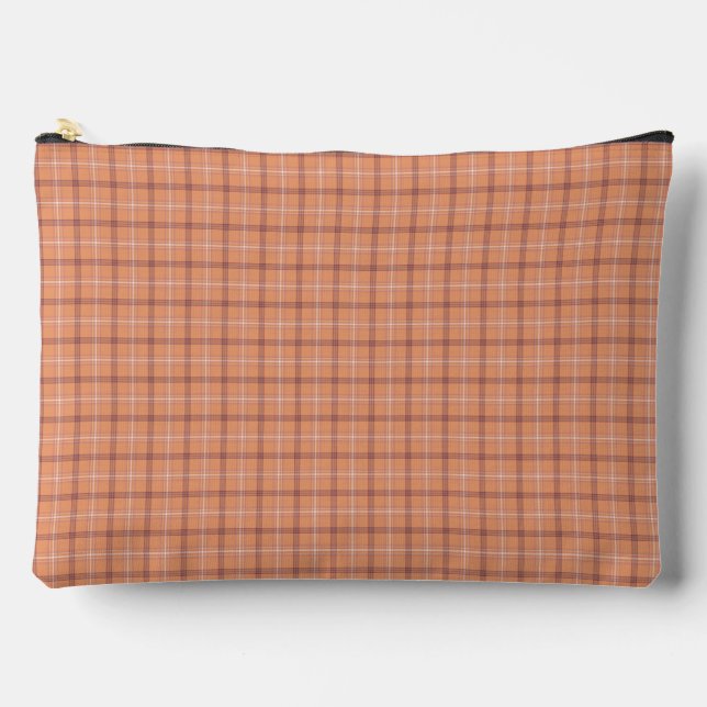 Pochette À Accessoires Apricot White Plaid Classic Pattern Retro (Recto)