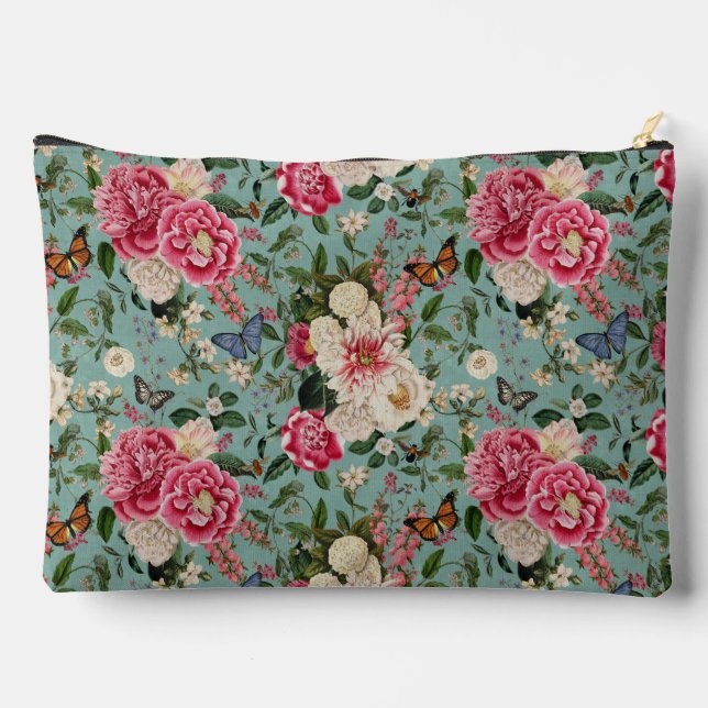 Pochette À Accessoires Aqua Floral (Verso)