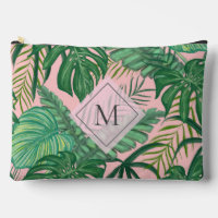 Aquarelle botanique tropicale Monogramme d'art ros