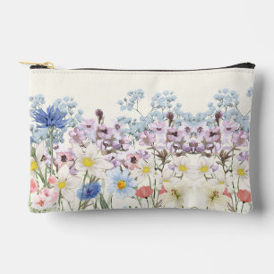 Pochette À Accessoires Aquarelle Fleur sauvage Pré floral Pouch