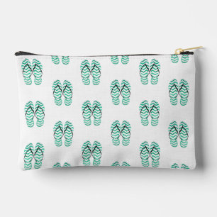 Pochette À Accessoires Aquarelle mignonne Turquoise Motif à retournement