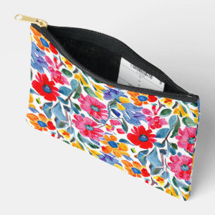 Pochette À Accessoires Aquarelle Motif Floral