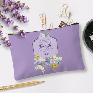 Pochette À Accessoires Aquarelle Printemps Floral Bible Verse Personnalis