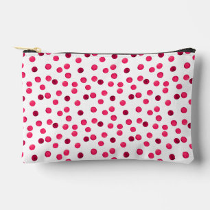 Pochette À Accessoires Aquarelle rouge aquarelle pois motif