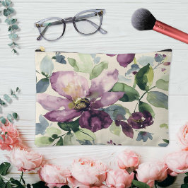 Pochette À Accessoires Aquarelle violette