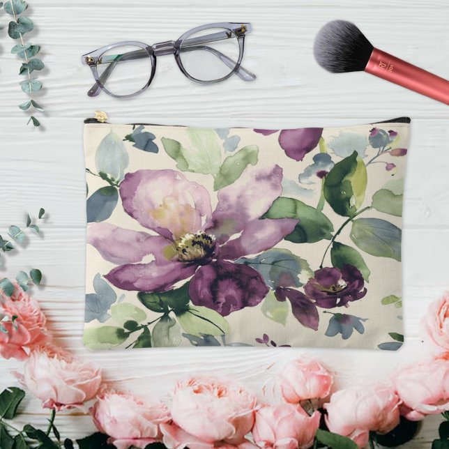 Pochette À Accessoires Aquarelle violette (Créateur téléchargé)