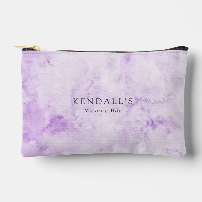 Pochette À Accessoires Aquarelle violette élégant (Recto)